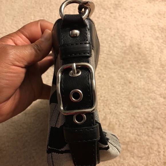 Coach Zoe black/grey satchel - Picture 4 of 8